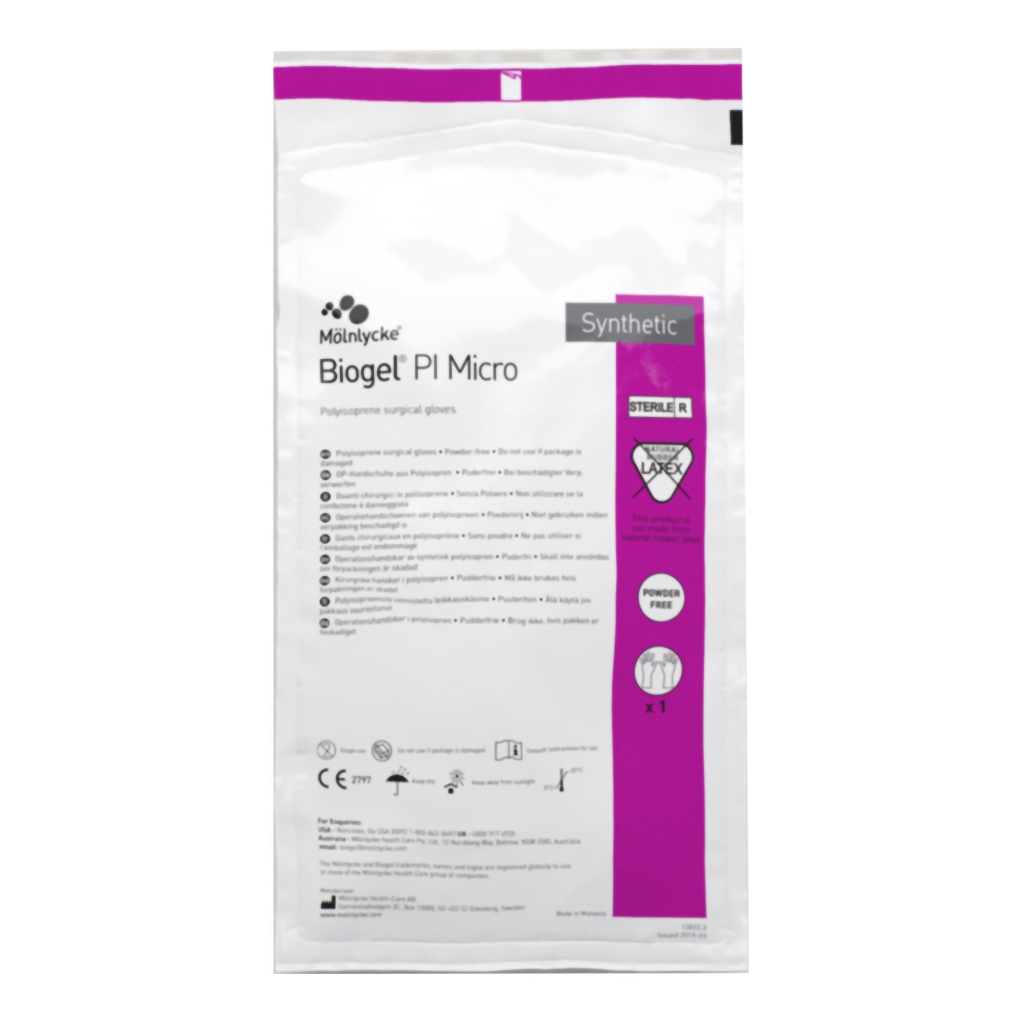 Biogel® PI Micro Polyisoprene Surgical Glove, Size 6.5, Straw 48565