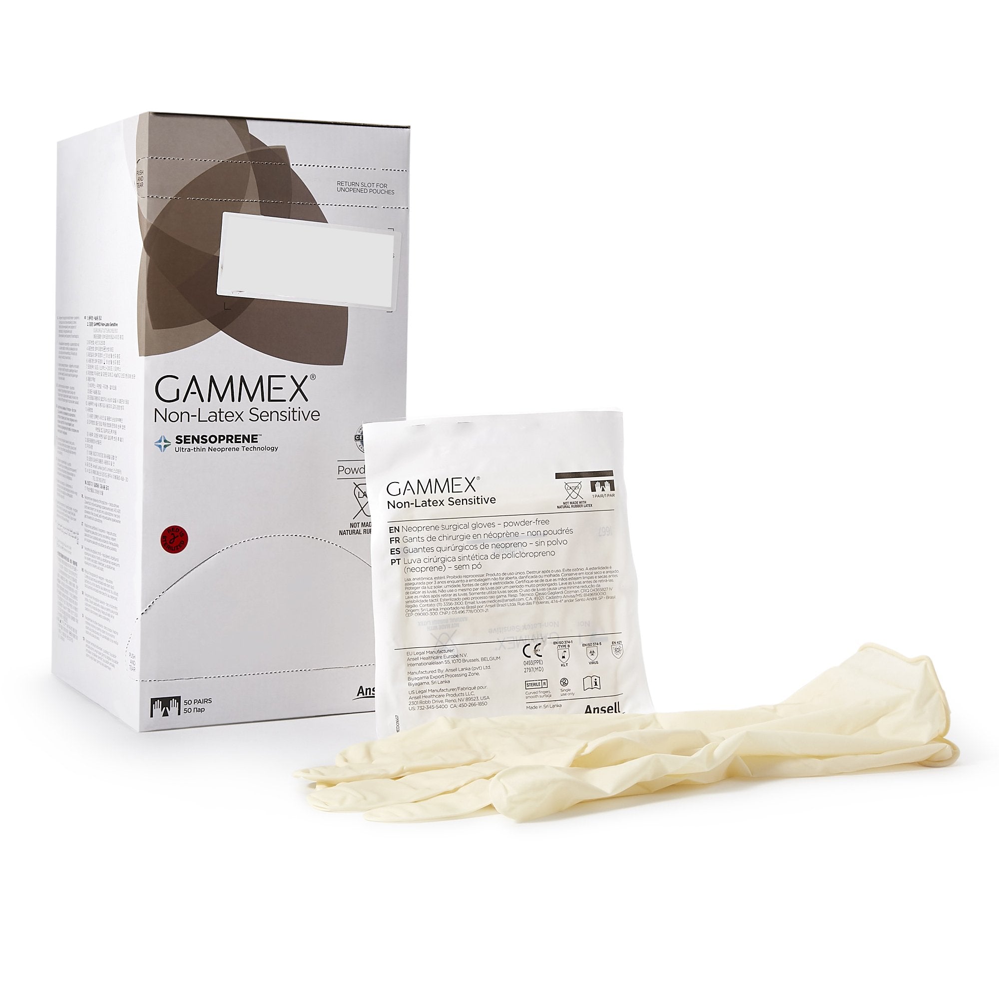Gammex® Non-Latex Sensitive Polychloroprene Surgical Glove, Size 7, Cream 20277270