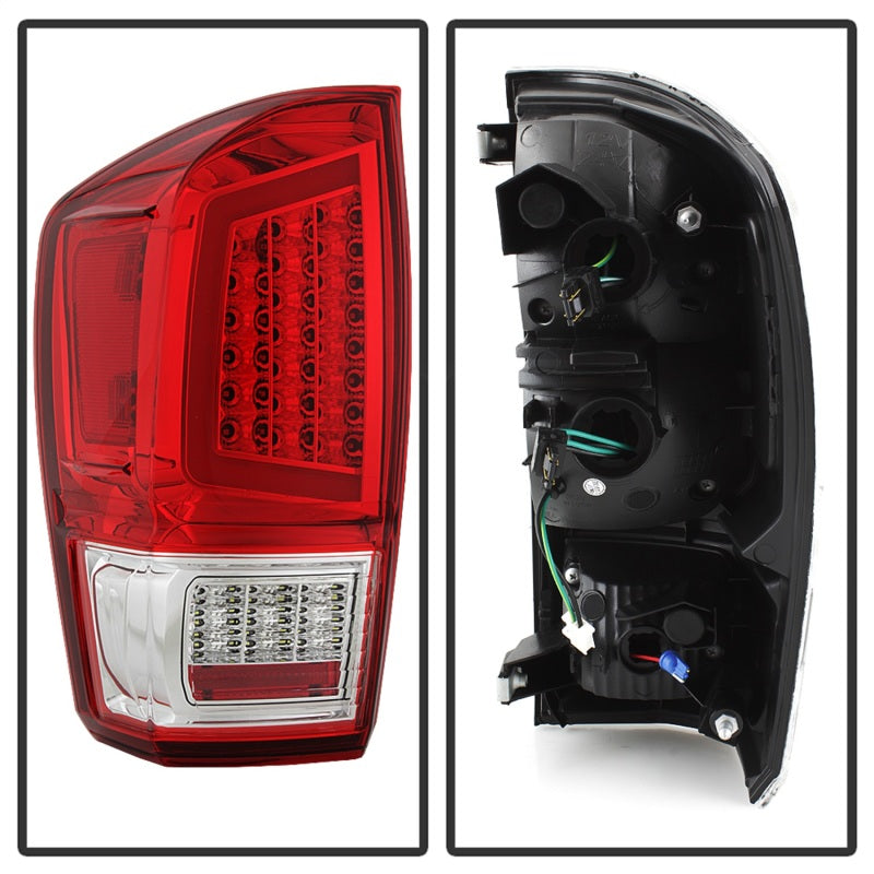 SPYDER xTune 16-18 Toyota Tacoma Light Bar LED Tail Lights - Chrome (ALT-JH-TTA16-LBLED-C) 9041709