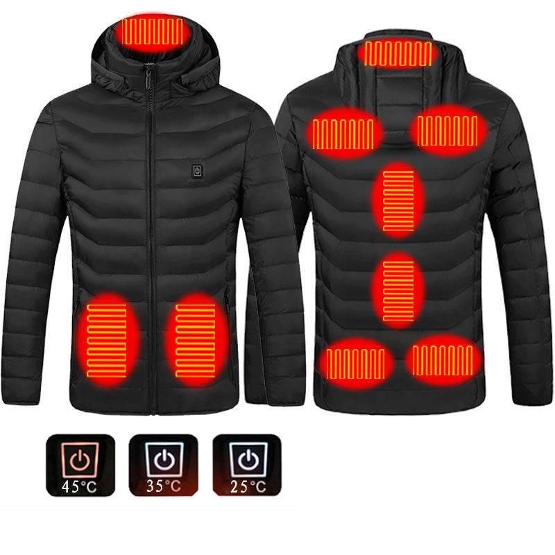 USB Electric Heated Jacket, 3+2 Heating Zone Cover The Upper Body