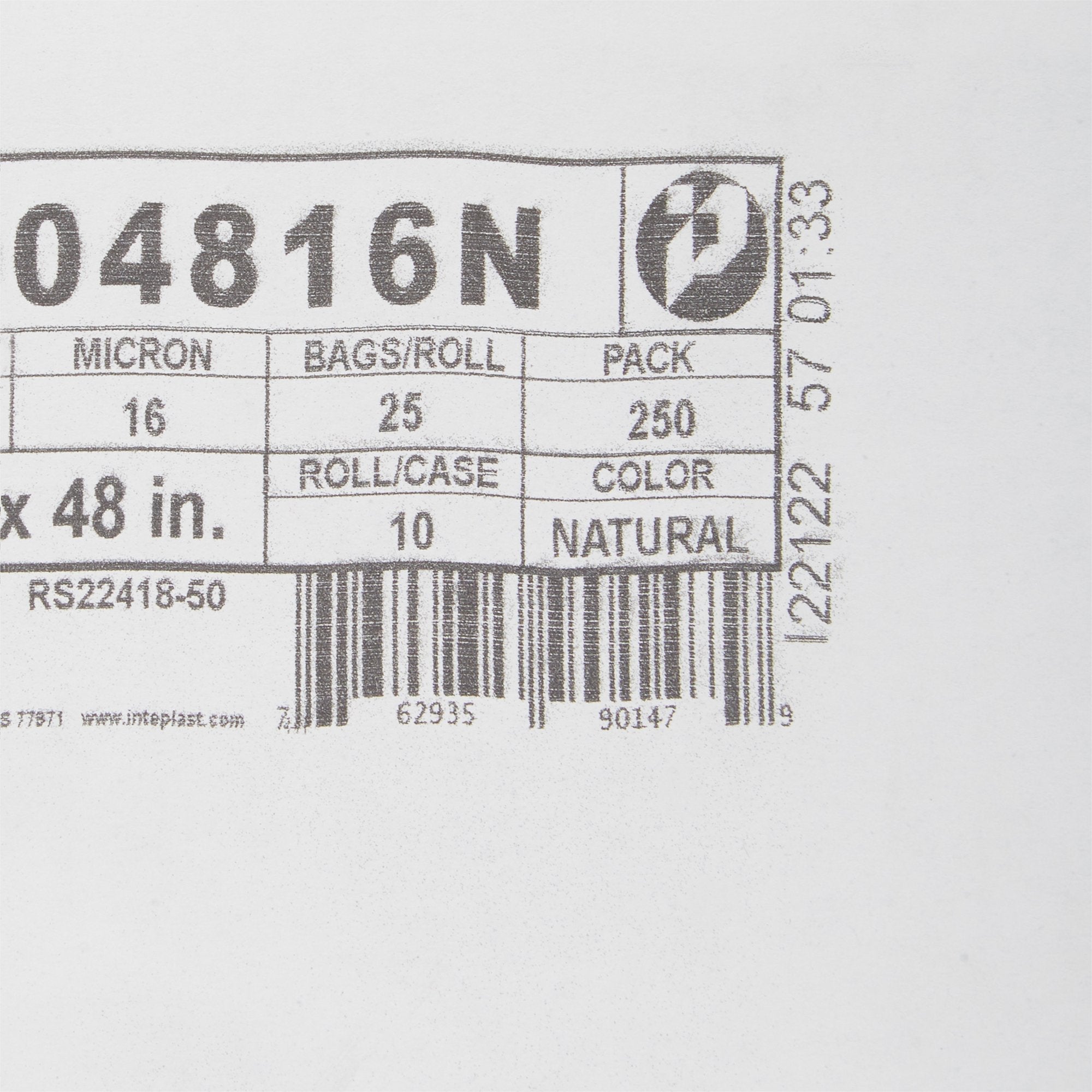 McKesson Extra Heavy Duty Trash Bag, Clear, 45 gal. S404816N