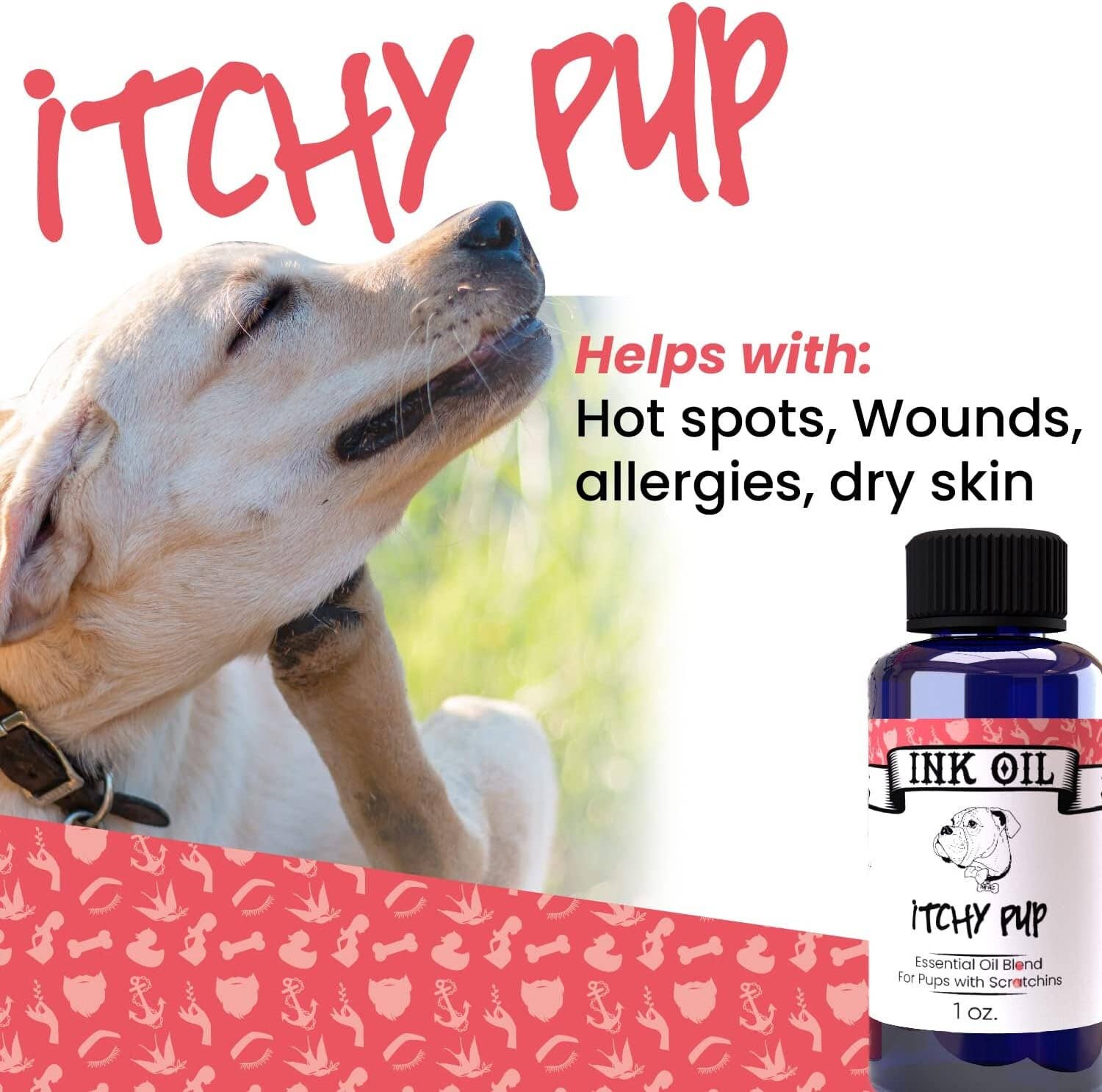 🐶🌿Itchy Pup Dog Skin Relief Oil for Allergies & Hot Spots