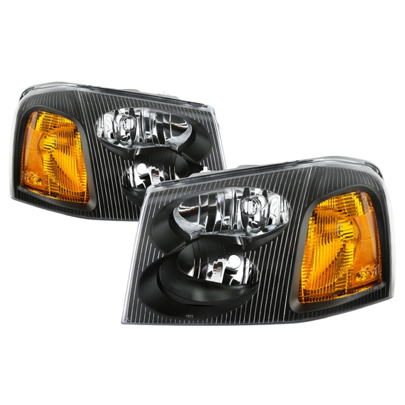 SPYDER xTune 02-09 GMC Envoy OEM Style Headlights - Black (HD-JH-GEN02-AM-BK) 9042652