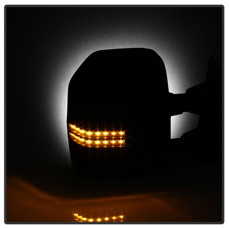 SPYDER xTune 08-15 Ford Super Duty LED Telescoping Manual Mirrors - Smk (Pair) (MIR-FDSD08S-G4-MA-RSM-SET) 9943119