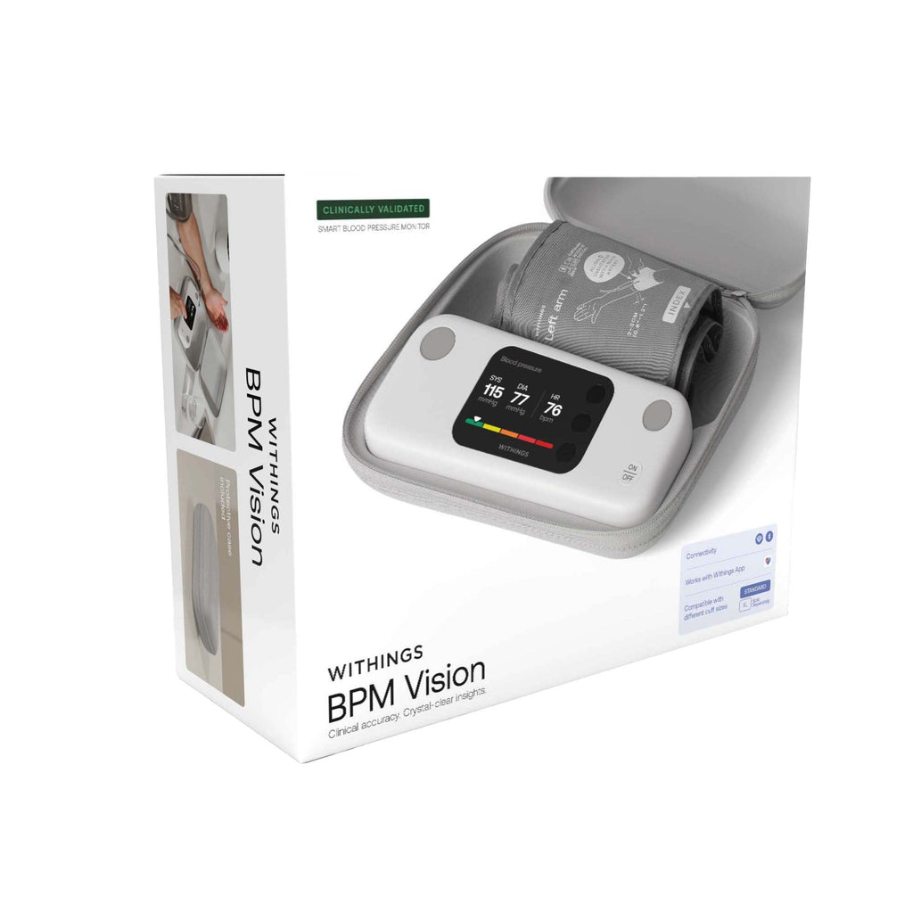 Withings® Smarthealth Digital Blood Pressure Monitor Adult Nylon Arm Cuff Mobile Desk Model - WPM07-08-ALL-INT
