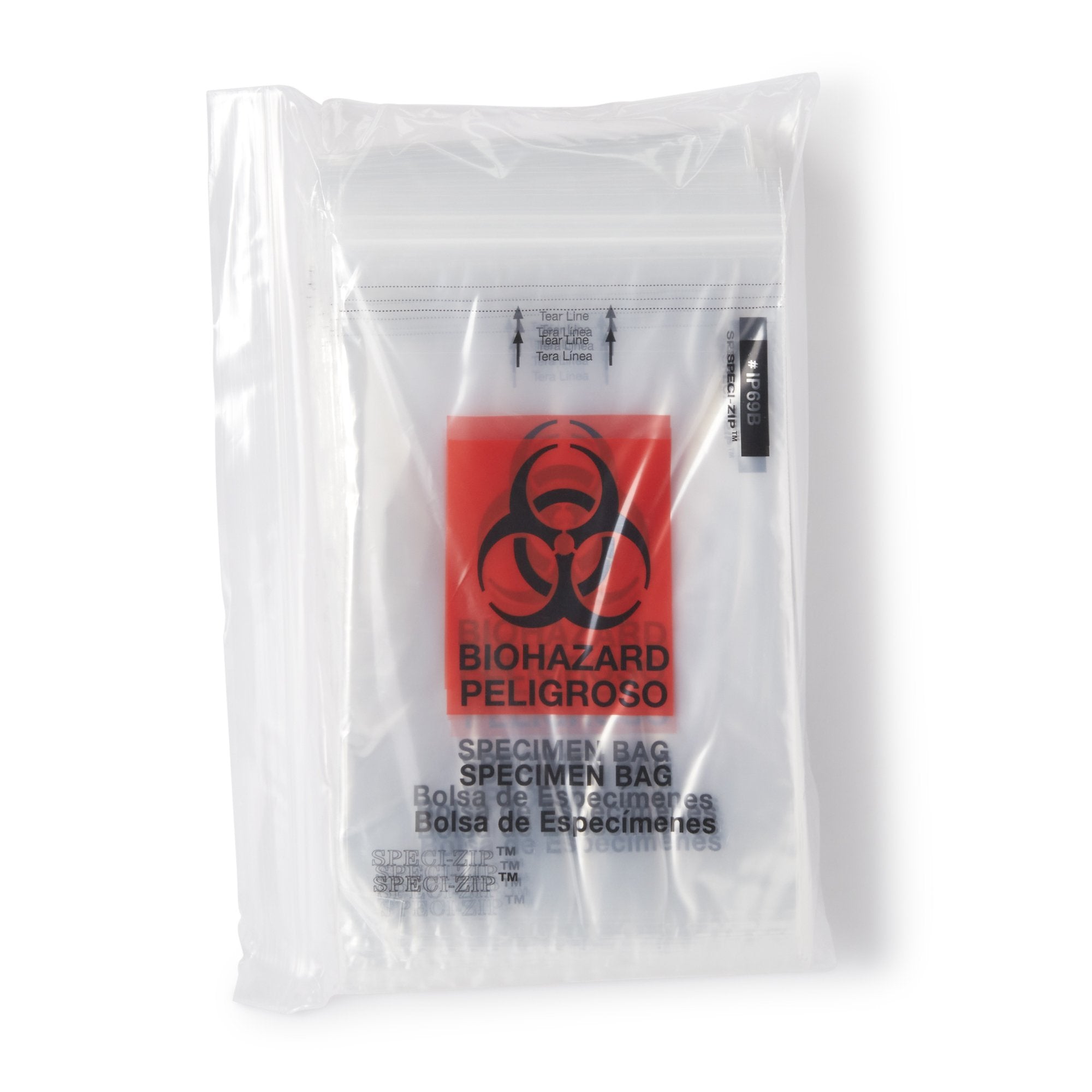Speci-Zip® Specimen Transport Bag with Document Pouch, Zip Closure, 6 x 9 Inch IP69B