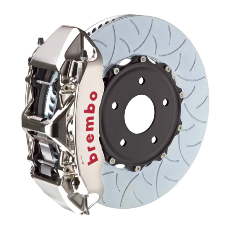 Brembo 08-10 Challenger w/V8 Excl AWD/SRT-8 Fr GTR BBK 6Pis Billet 380x34 2pc Rtr Slot Type3-Nickel 1N3.9004AR