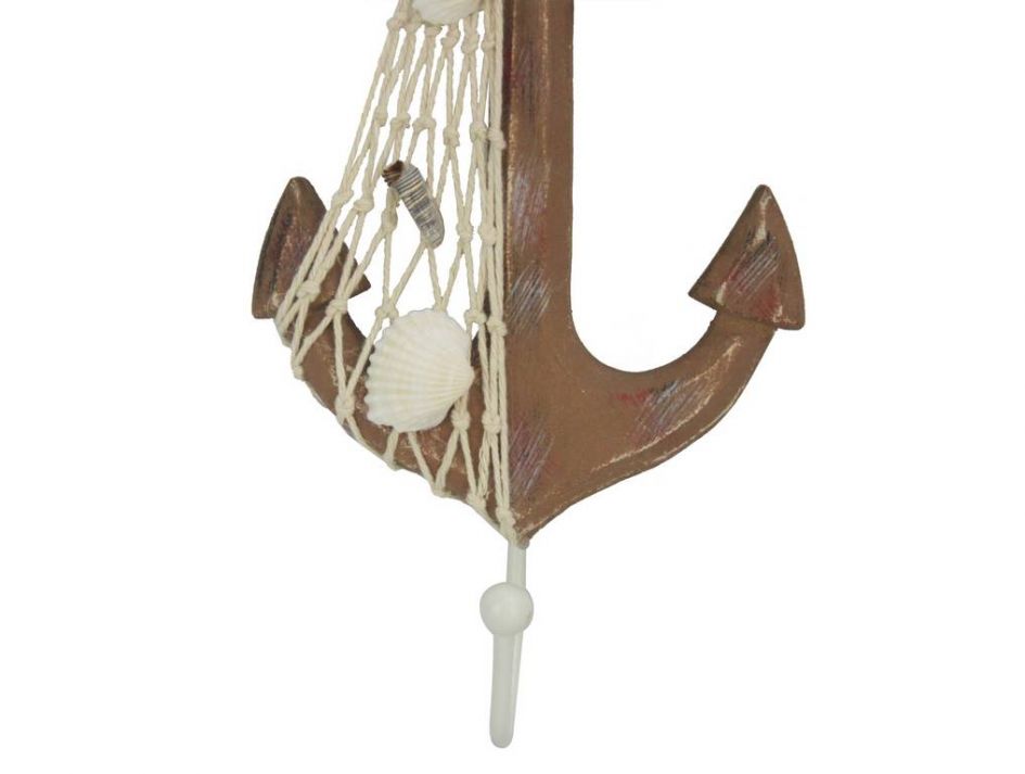 Wooden Rustic Decorative Anchor 6""