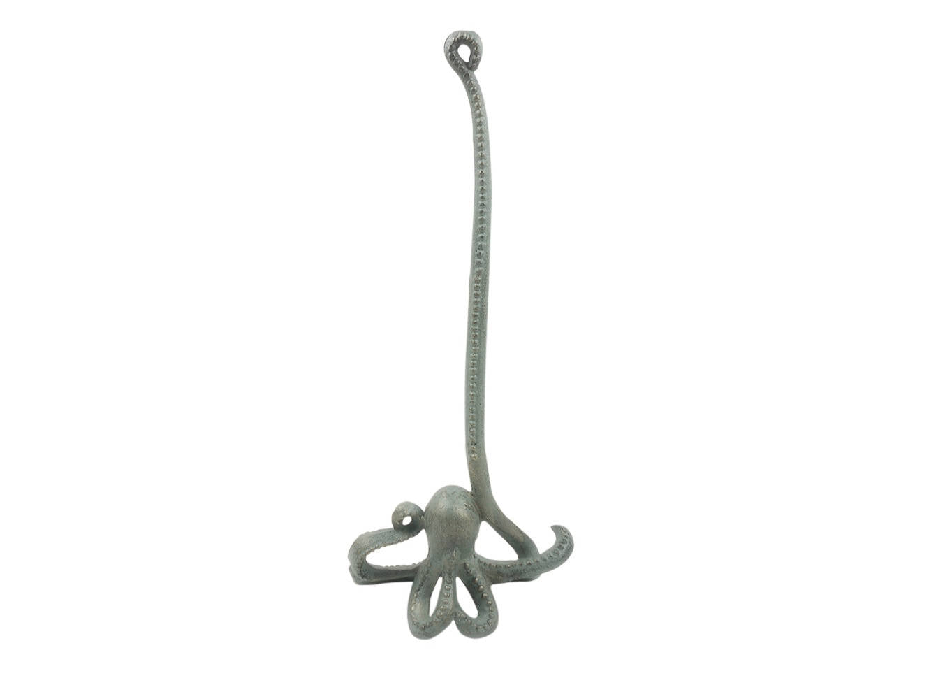 Antique Bronze Cast Iron Octopus Bathroom Extra Toilet Paper Stand 19""