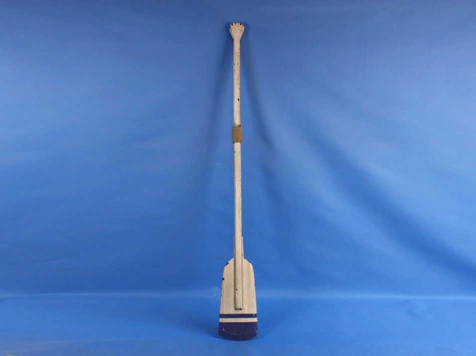 Wooden Rustic Stone Harbor Decorative Squared Rowing Boat Oar w/ Hooks 50""