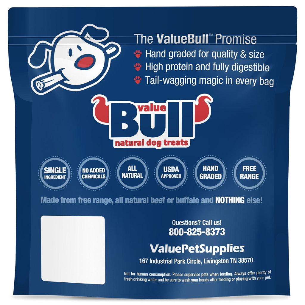 ValueBull Bully Sticks for Large Dogs, Varied Shapes, Super Jumbo 4-6 Inch, 10 Count