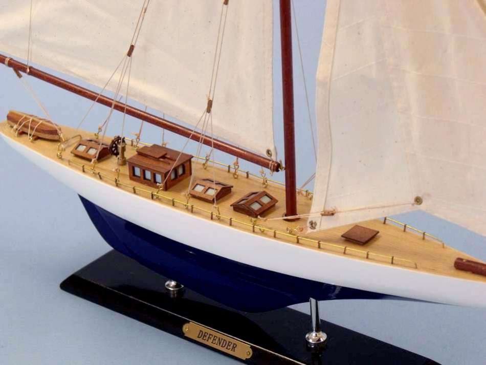 Wooden Defender Limited Model Sailboat 25""