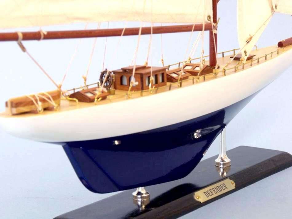 Wooden Defender Limited Model Sailboat 25""
