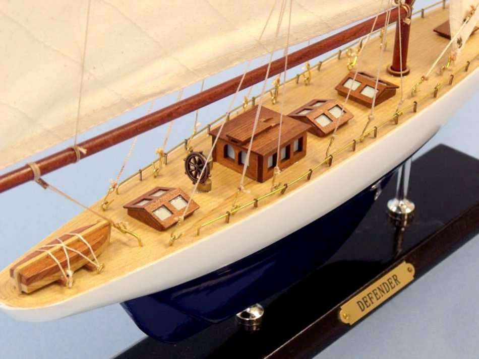 Wooden Defender Limited Model Sailboat 25""