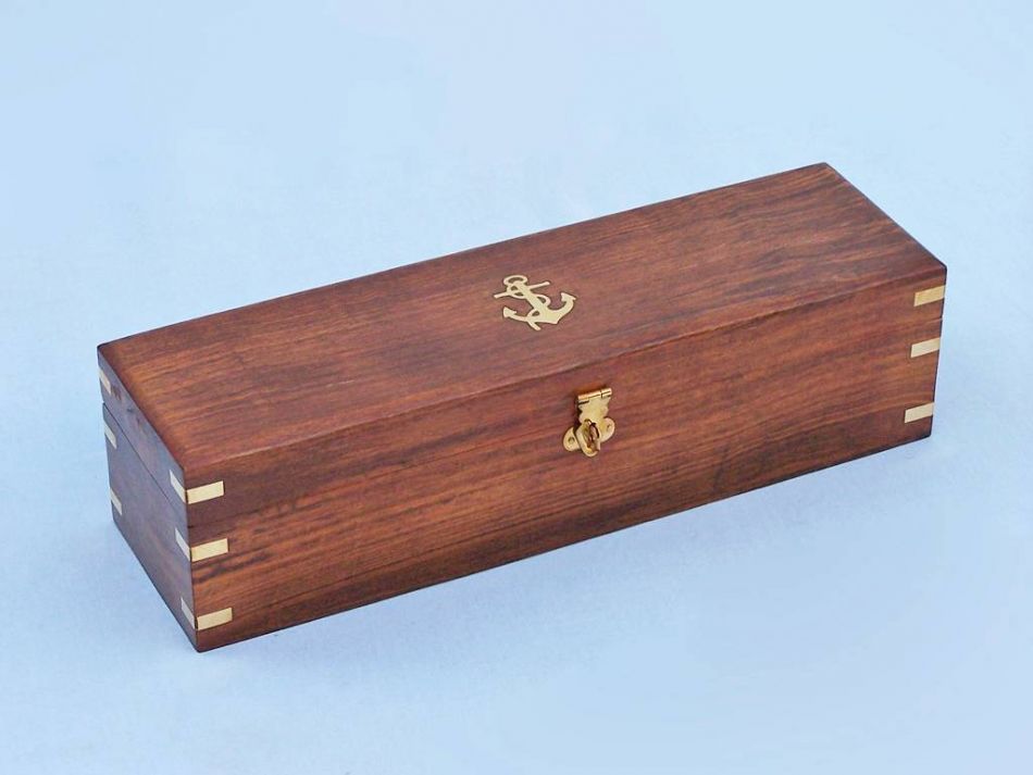 Deluxe Class Hampton Collection Bronze Spyglass With Rosewood Box 36""