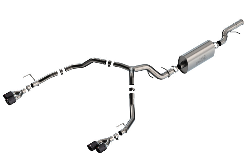 Borla 21-22 Chevrolet Tahoe 6.2L V8 2/4WD 4DR T-304 SS Touring Cat-Back Exhaust w/ Carbon Fiber Tips 140858CF