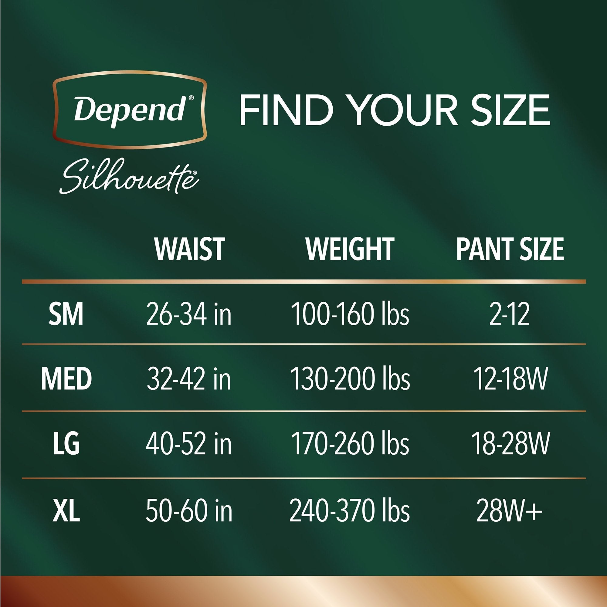 Depend® Silhouette® Maximum Absorbency Underwear, Extra Large 55425