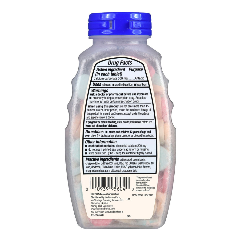 Foster & Thrive™ Antacid 500mg Calcium Carbonate Chewable Tablets, Fruit Flavor 70677107501