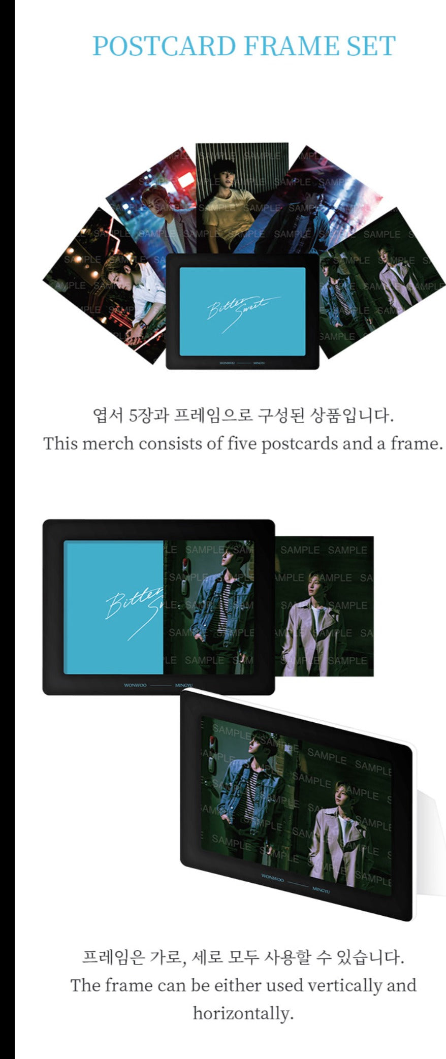 Seventeen Official Wonwoo x Mingyu Bittersweet Goods - Postcard Frame Set