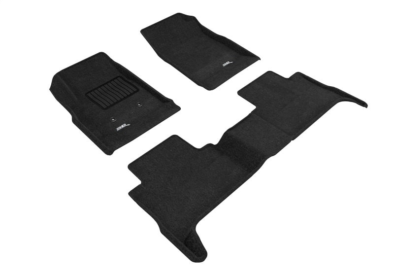 3D MAXpider 15-22Chevrolet Colorado Crew Cab Elegant 1st 2nd Row - Floor Mat Set (Black) L1CH06704709