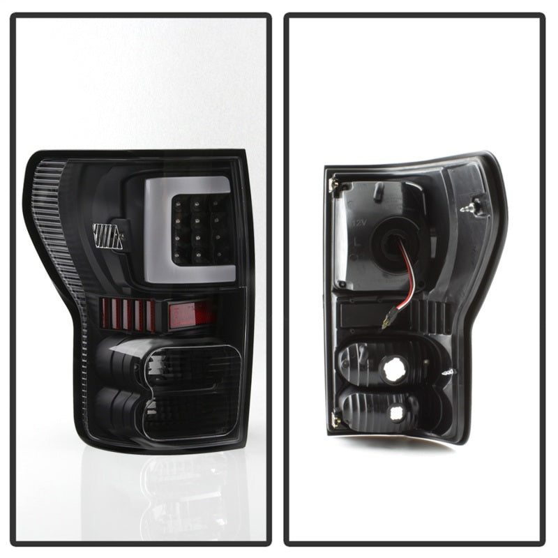 SPYDER xTune 07-13 Toyota Tundra Light Bar LED Tail lights - Black (ALT-ON-TTU07V2-LBLED-BK) 9038563