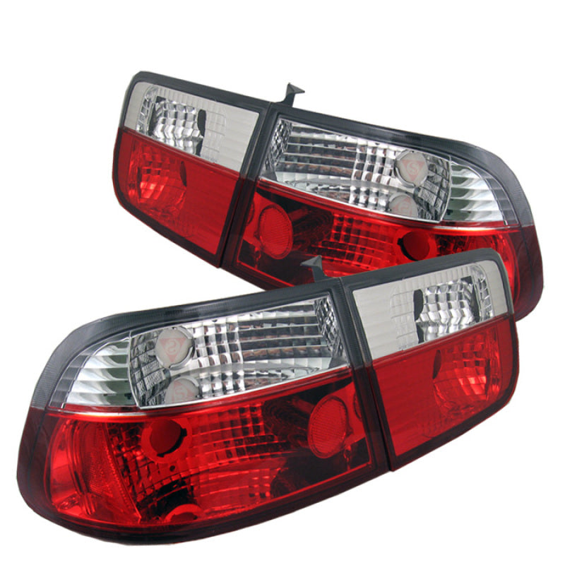SPYDER Honda Civic 96-00 2Dr Crystal Tail Lights Red Clear ALT-YD-HC96-2D-CRY-RC 5004826
