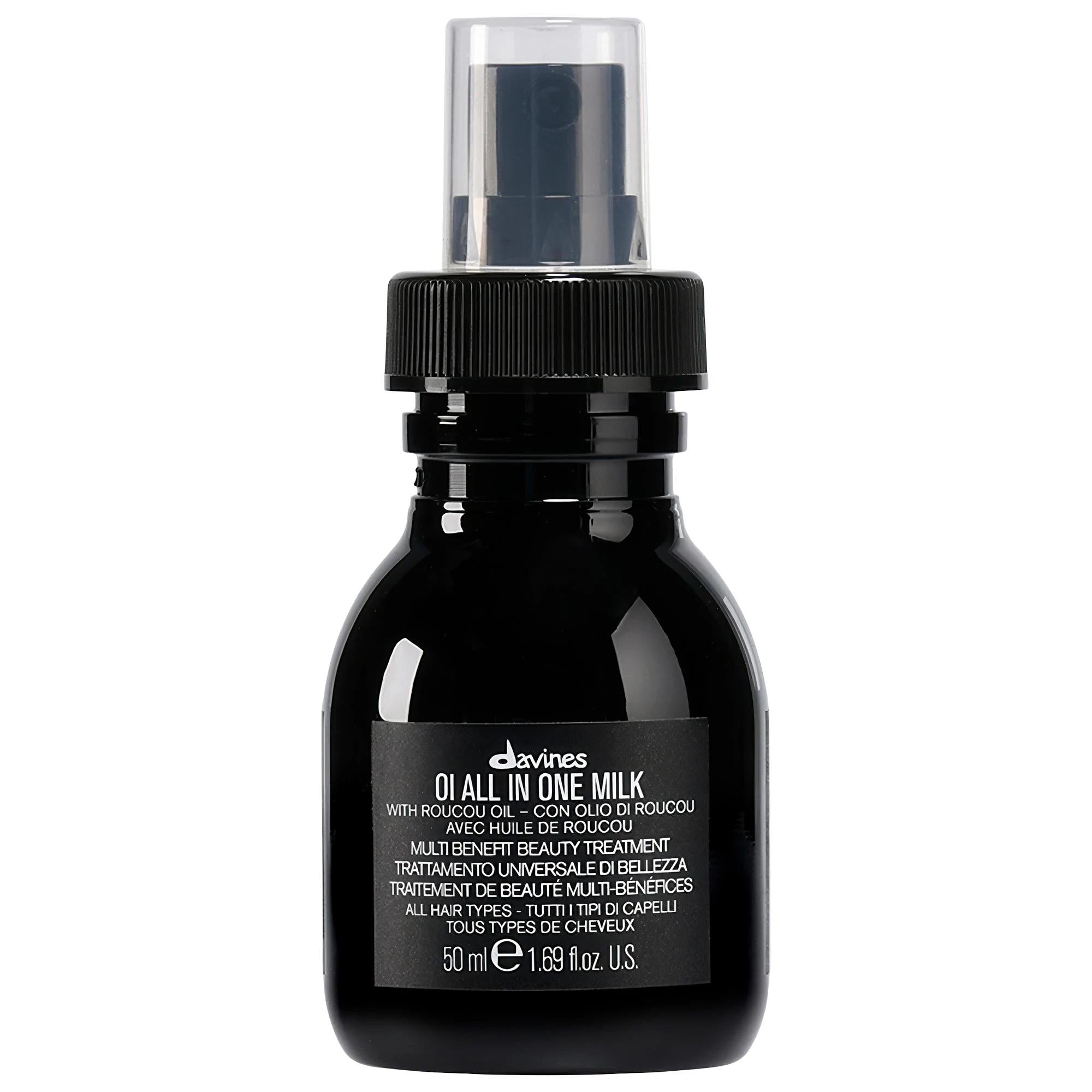 Davines OI All In One Leave-In Hair Treatment:  Frizz Control, Heat Protection & Softness - Vegan Hydrating Hair Milk with Roucou Oil