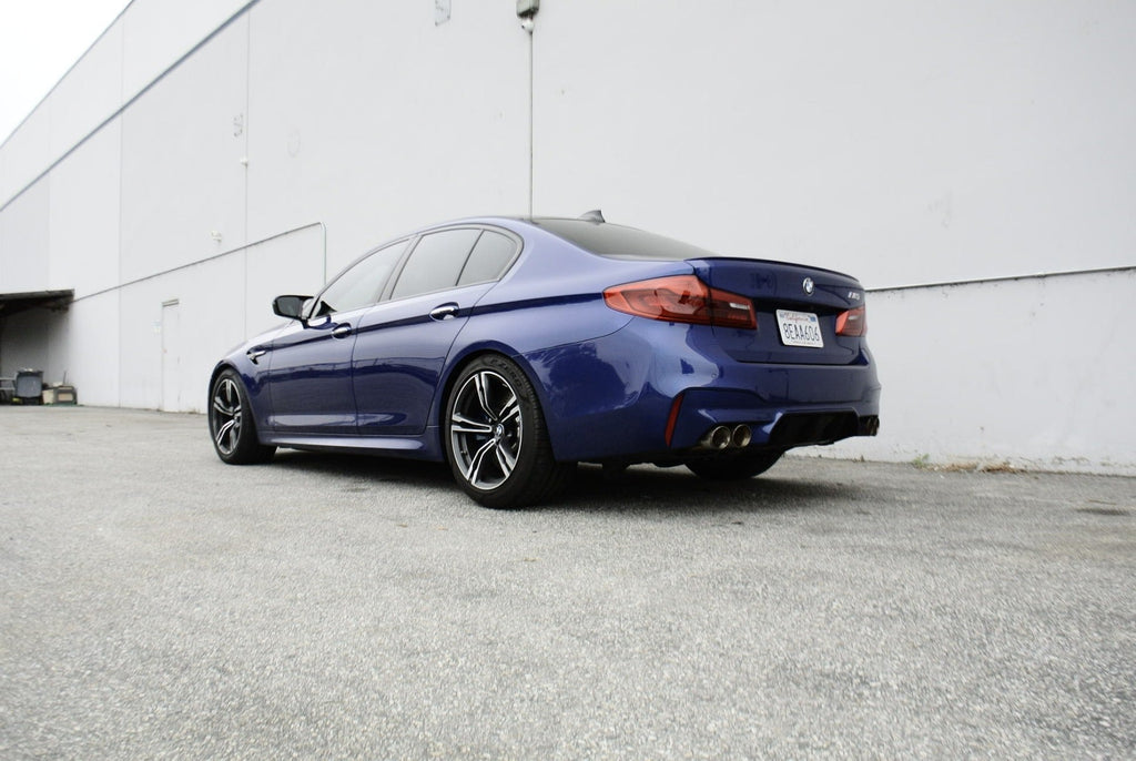 Megan Racing Supremo Axle Back Exhaust System for 2018+ BMW M5 F90 Straight-Thru T-304 Stainless Steel Quad Tips