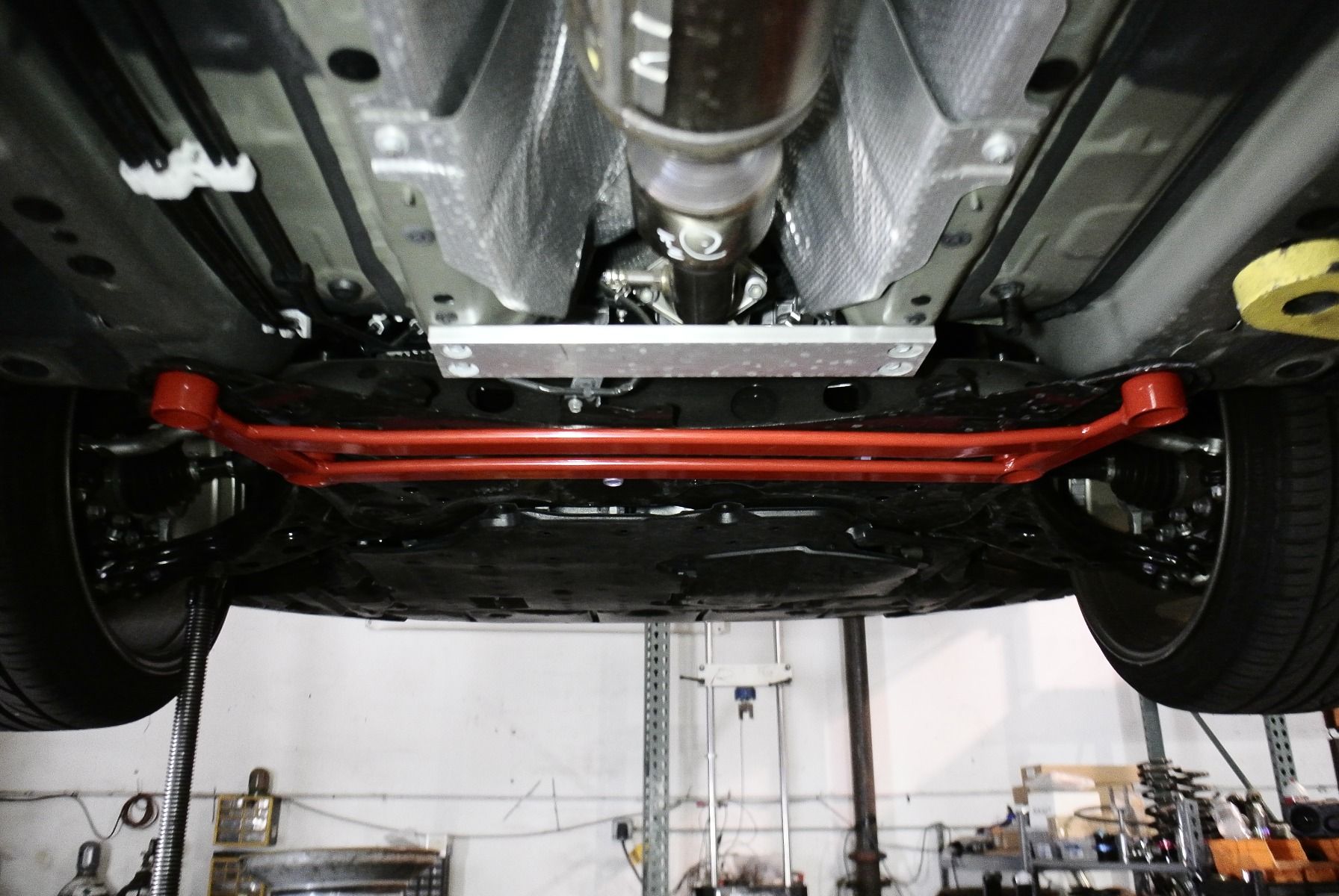 Megan Racing Red Front Lower H Brace for 2020+ Toyota Corolla - SB-HBTCO19-R