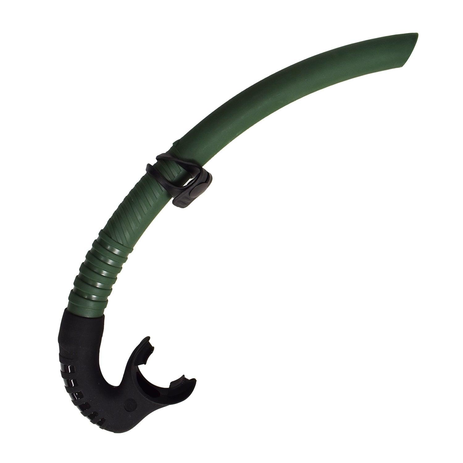 Palantic Green Spearfishing Free Dive Low Volume Flexible Snorkel