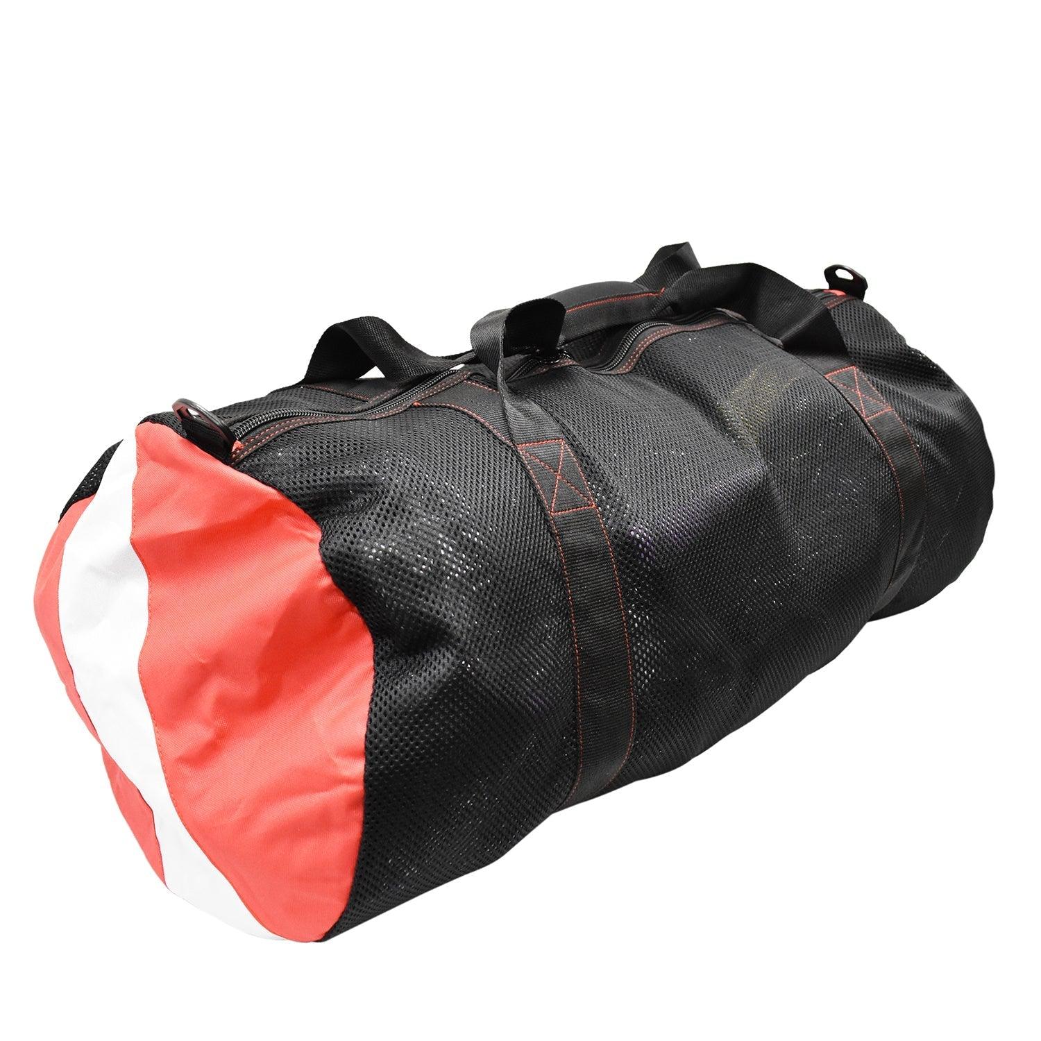 Scuba Choice Collapsible Mesh Duffle Bag for Dive Equipment w/Shoulder Strap, Red