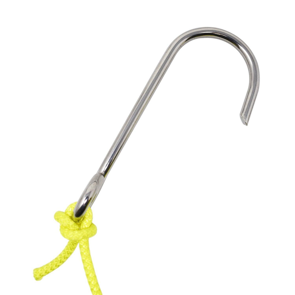 Scuba Diving Reef Drift Hook with 45" Line and Stainless Steel Clip Snap