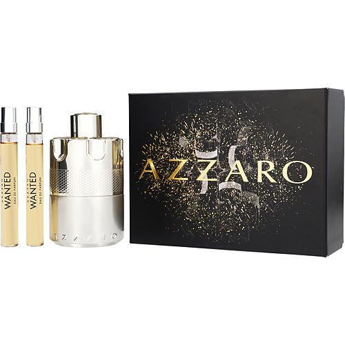 AZZARO WANTED by Azzaro EAU DE PARFUM SPRAY 3.4 OZ & EAU DE PARFUM SPRAY 0.34 OZ X 2