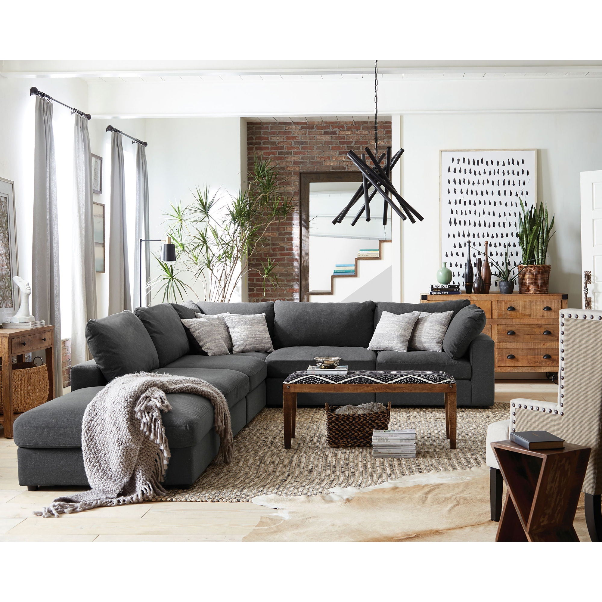 Duncan - Square Upholstered Ottoman - PhishStones Products