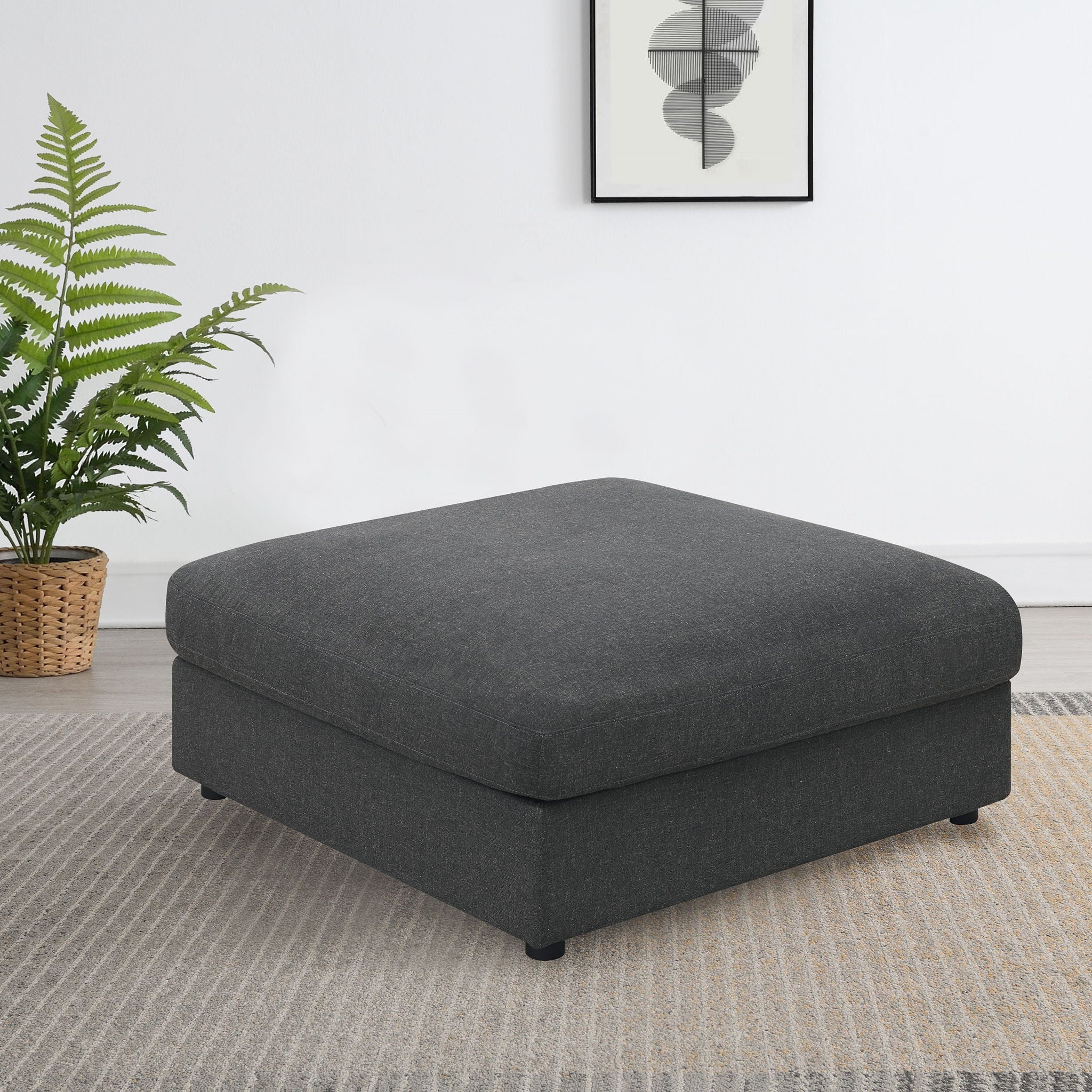 Duncan - Square Upholstered Ottoman - PhishStones Products