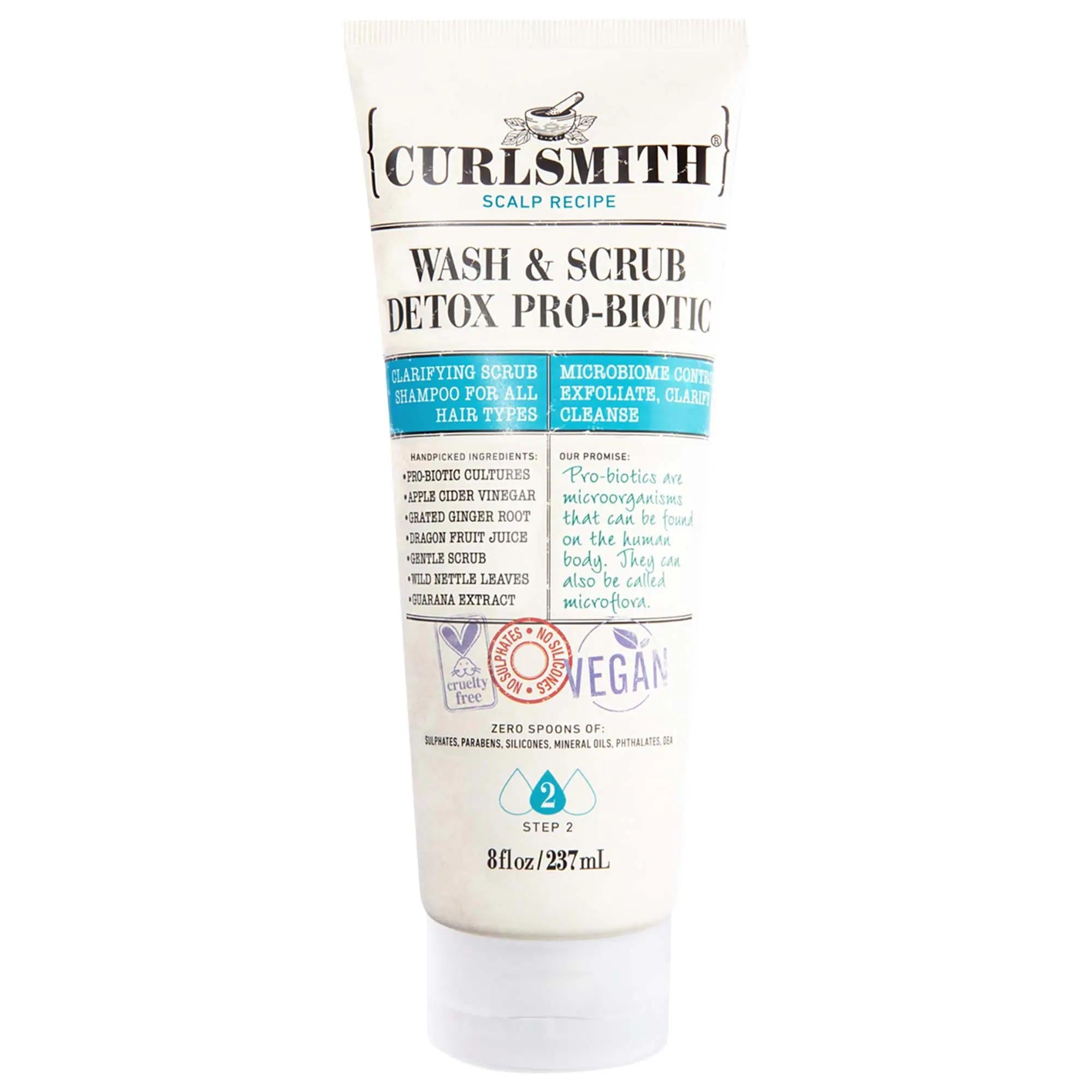 Wash & Scrub Clarifying Detox Shampoo - Purifies Scalp, Vegan & Cruelty-Free -  Wash & Scrub