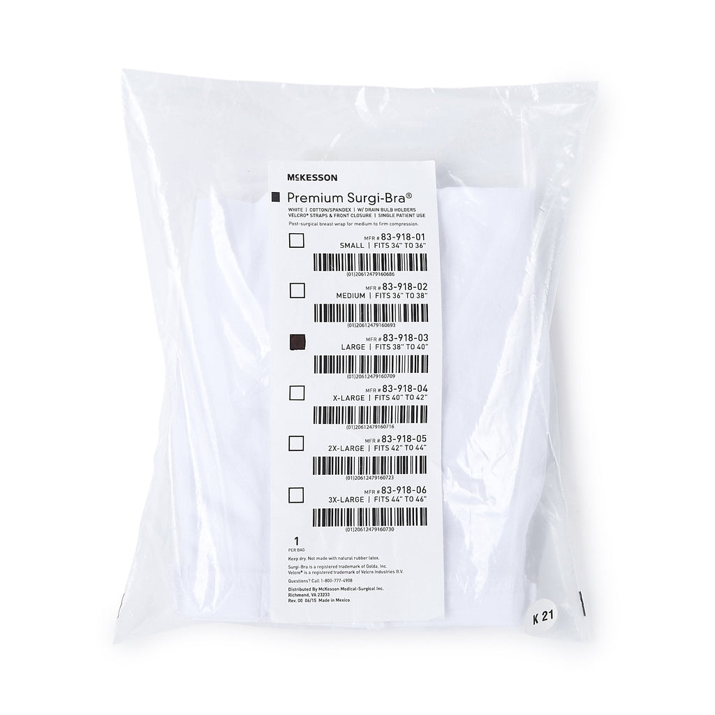 McKesson Post-Surgical Bra, 38 – 40 Inch 83-918-03