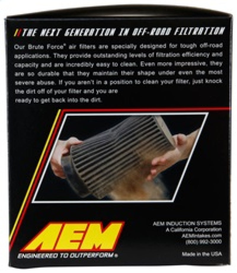 AEM Induction AEM Dryflow 3.25in. X 5in. Round Tapered Air Filter 21-2110BF