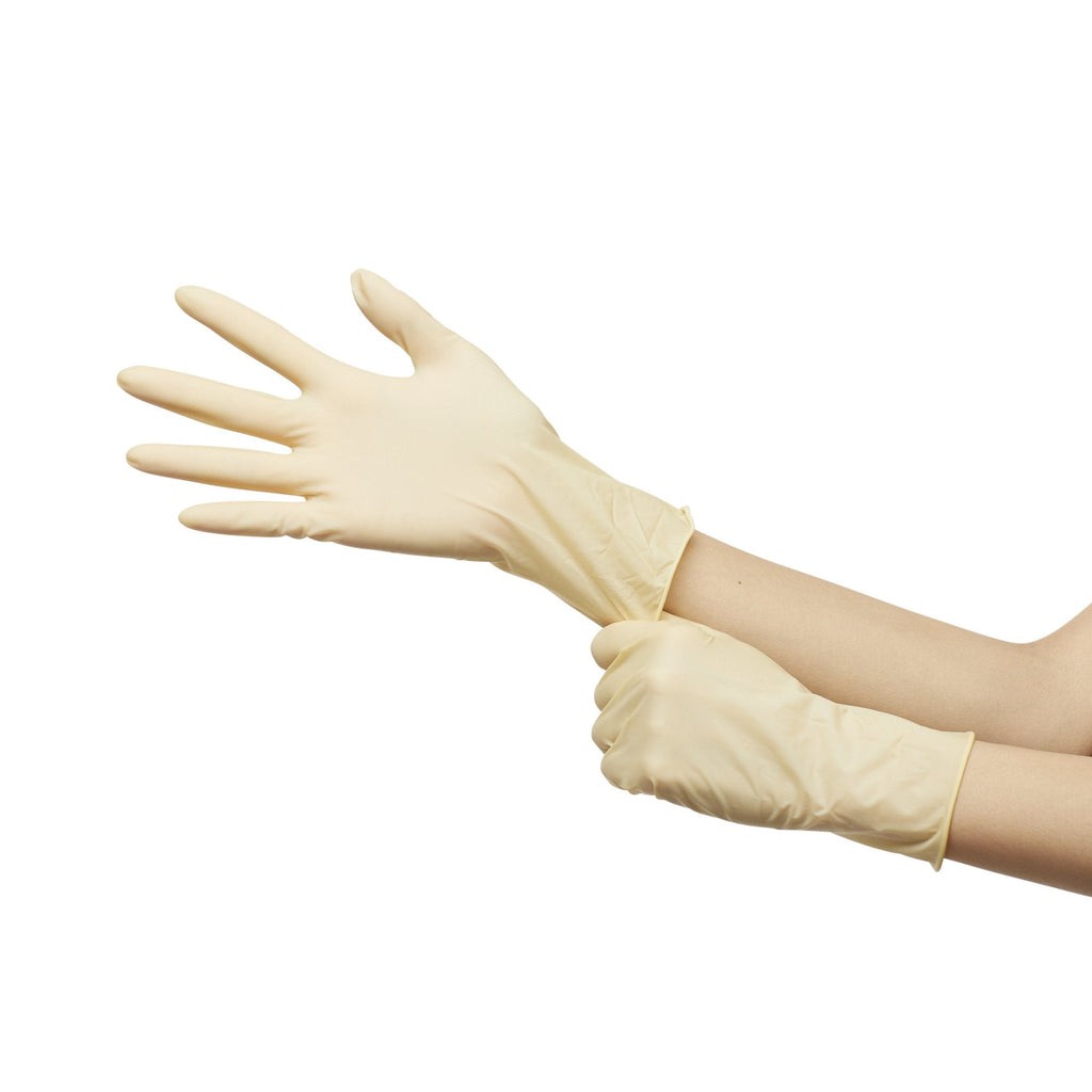 McKesson Confiderm® Latex Exam Glove, Medium, Ivory 14-316