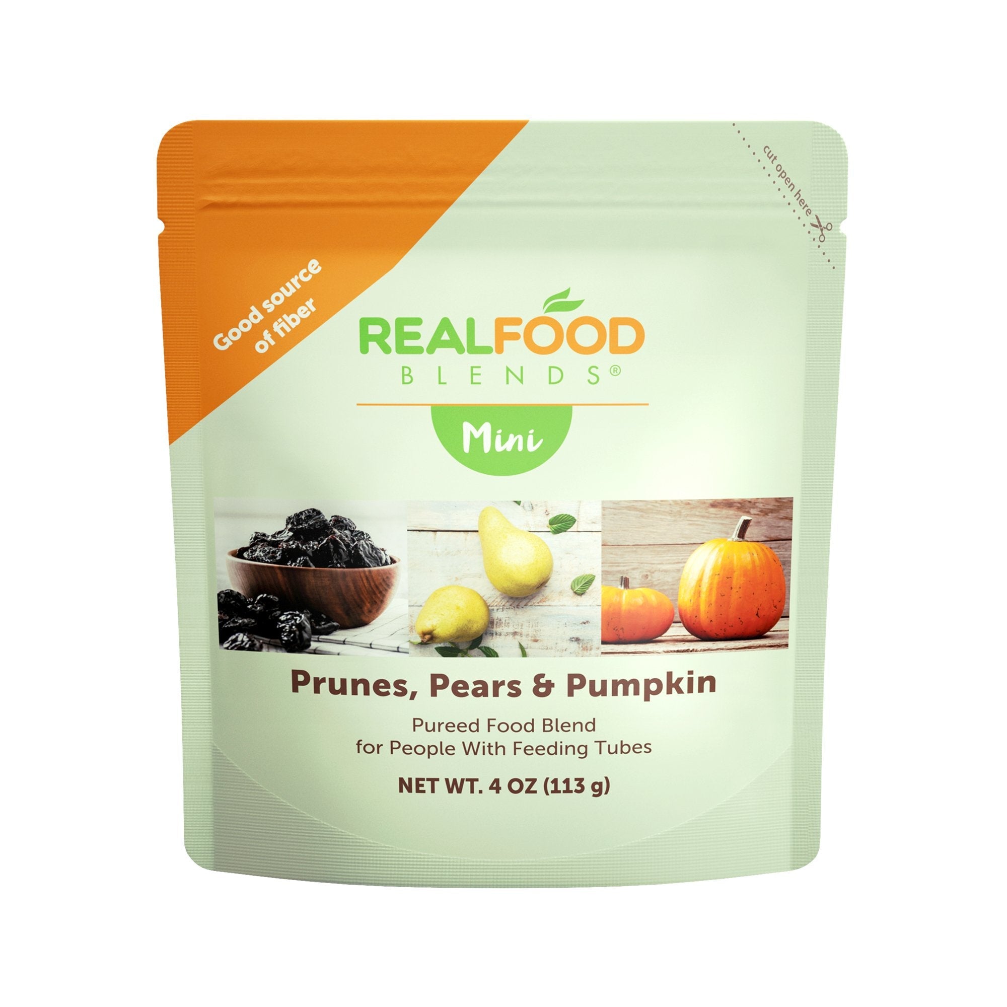 Tube Feeding Formula Real Food Blends® Mini Prunes / Pears / Pumpkin Flavor Liquid 4 oz. Pouch 182829