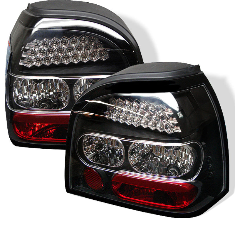 SPYDER Volkswagen Golf 93-98 LED Tail Lights Black ALT-YD-VG92-LED-BK 5008220
