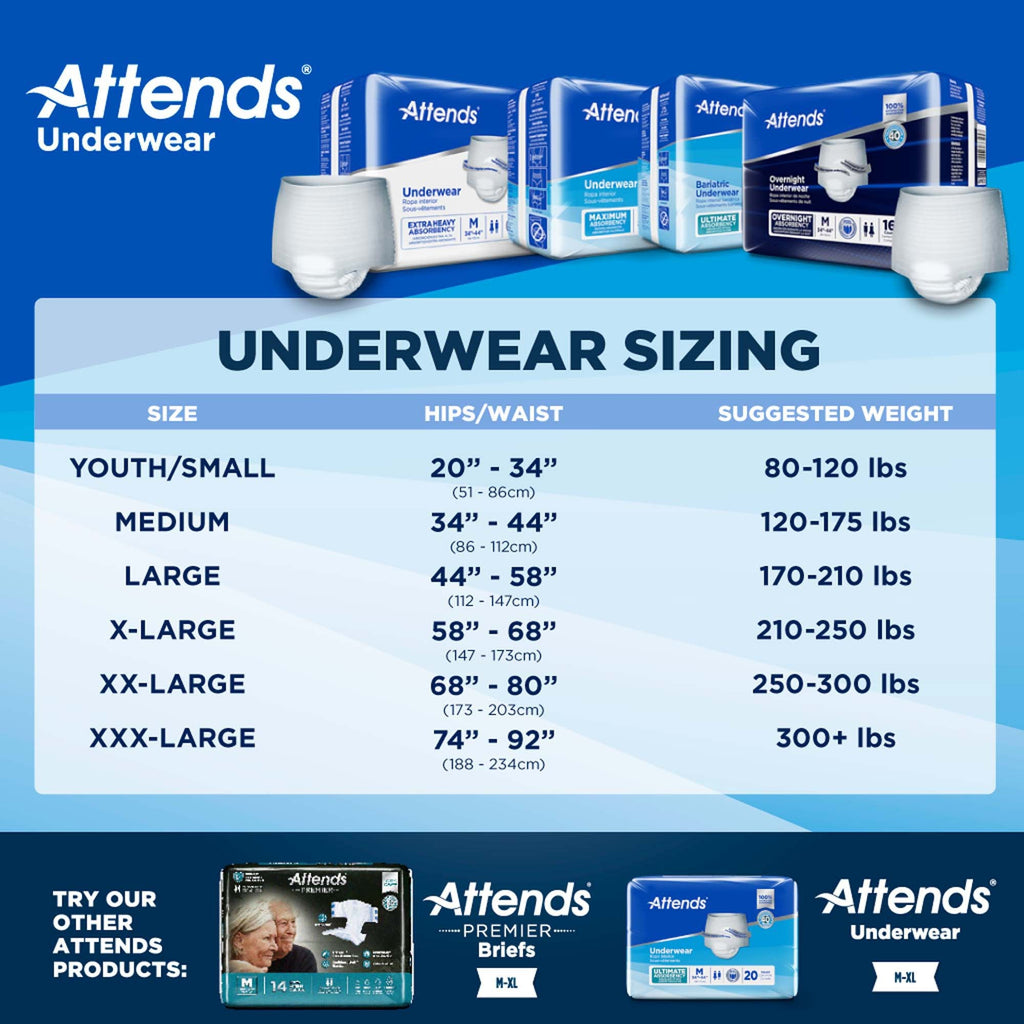 Attends® Advanced Underwear, Youth / Small APP0710