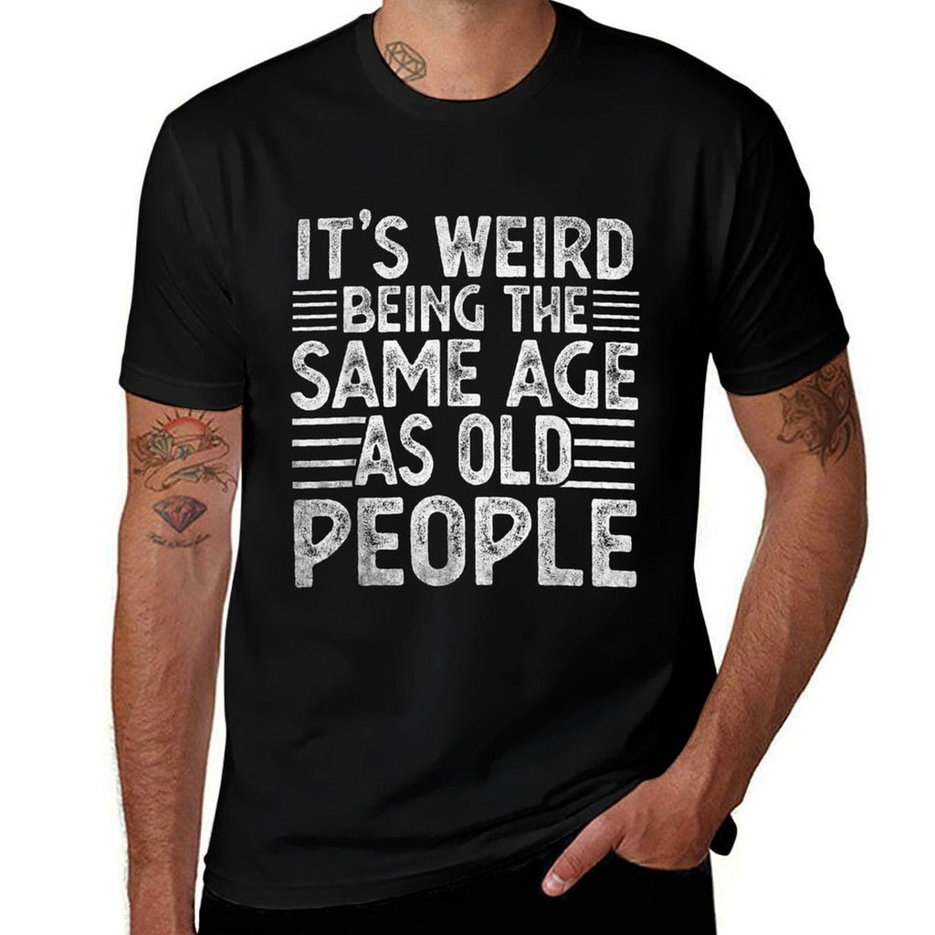 Funny Ts for Men Women Sarcastic Novelty Graphic  Ribbed Collar T-Shirt
