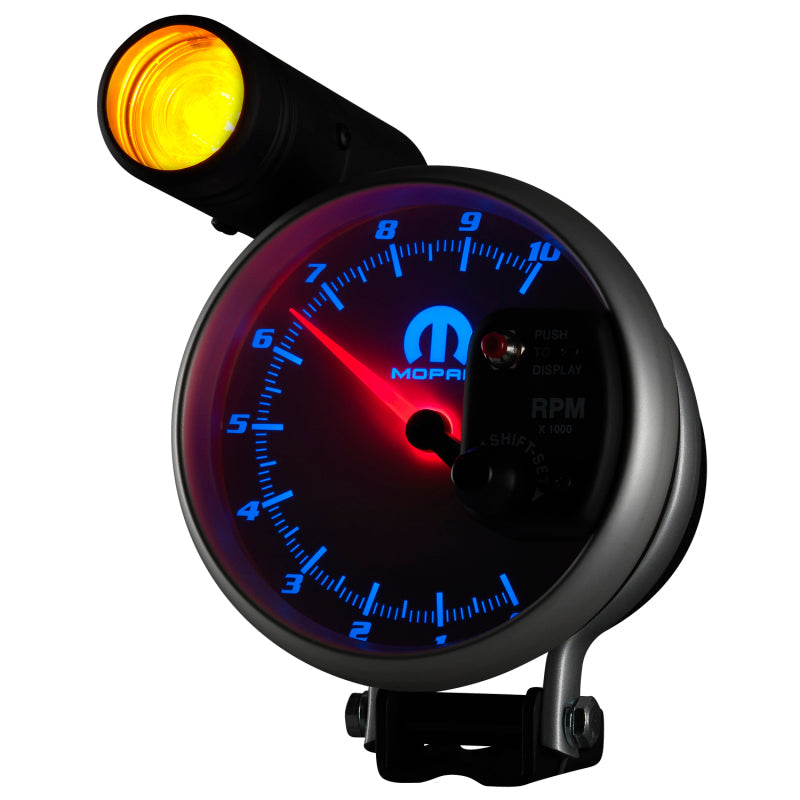 AutoMeter Mopar 5in / 10k RPM / Pedestal Mount White Tachometer w/ Shift Light 880410