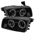 SPYDER Dodge Charger 06-10 Projector Headlights HalogenCCFL Halo LED Blk Smke PRO-YD-DCH05-CCFL-BSM 5078766