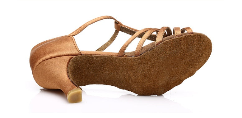 Women's Latin Dance Shoes Satin 7cm High Heel