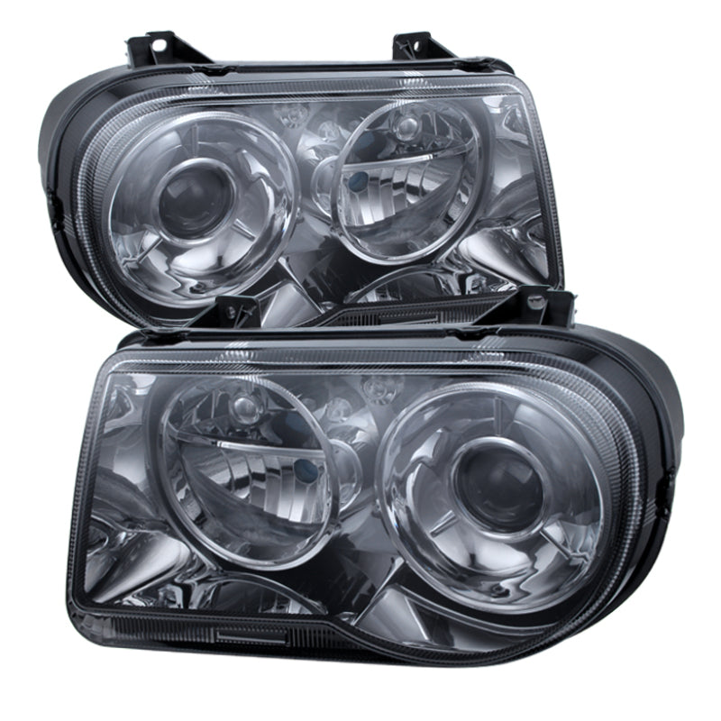 SPYDER Xtune Chrysler 300C w/ Halogen Projection Style Only 05-10 Headlights Smoked HD-JH-C300C-SM 9026591