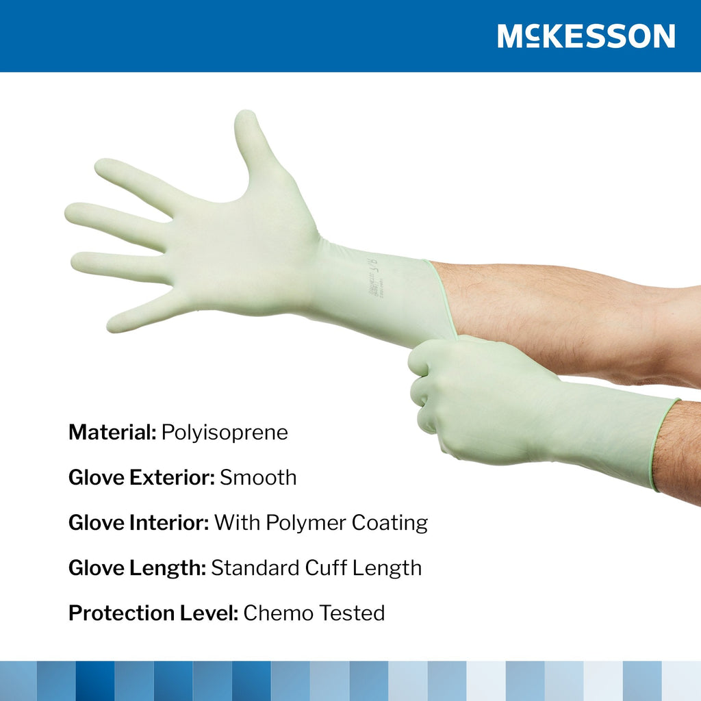 McKesson Perry® Performance Plus Polyisoprene Surgical Glove, Size 8.5, Green 20-2085N