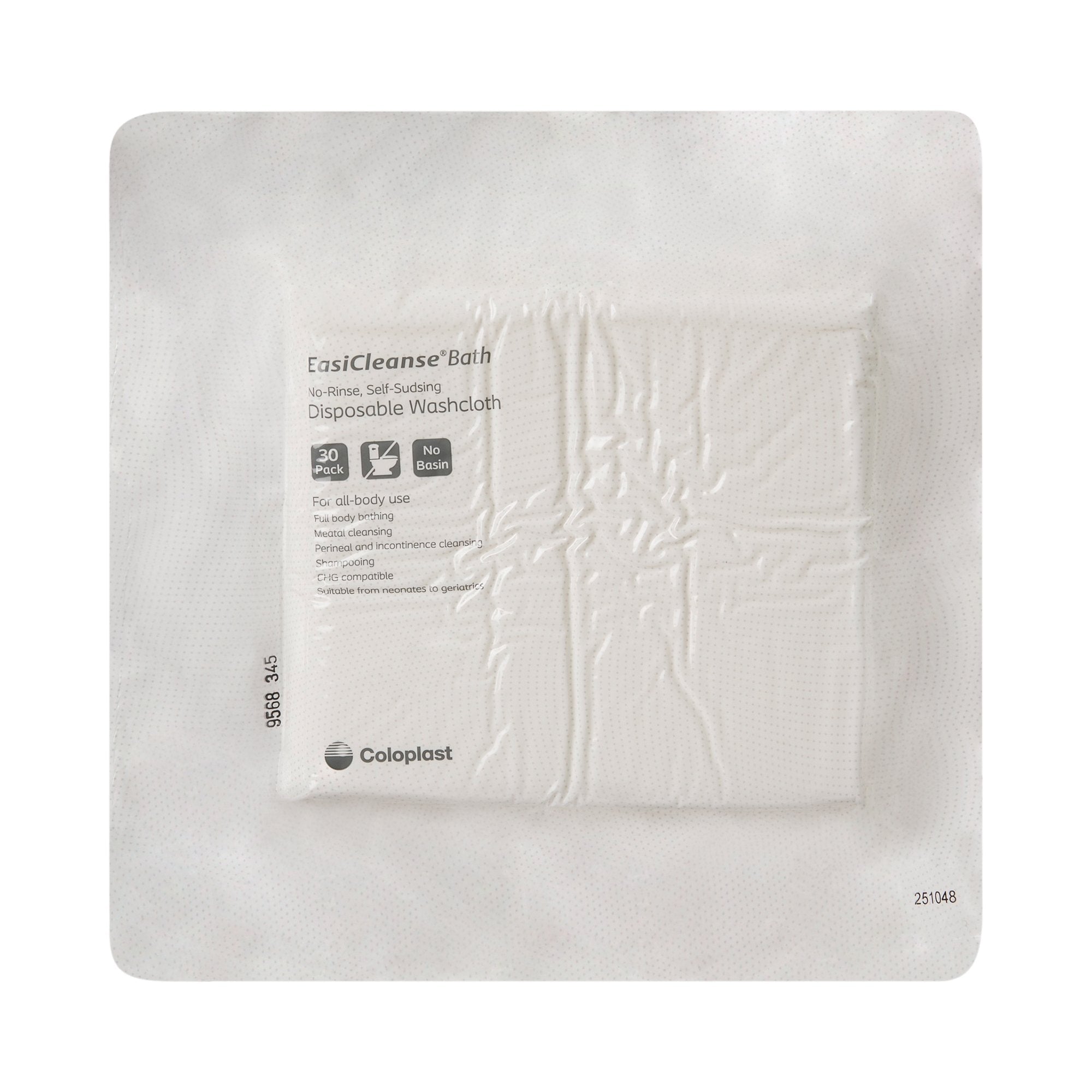 EasiCleanse® Bath No-Rinse, Self-Sudsing Wipes, Scented, 20 x 20 Centimeter COI7055CS