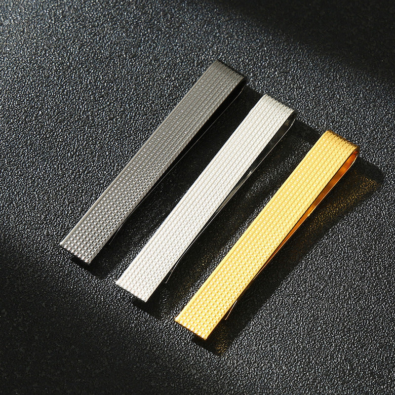 Fashionable One-word Tie Clip Solid Color Simple Elegant Everyday Fashion Bridegroom Tie Decoration